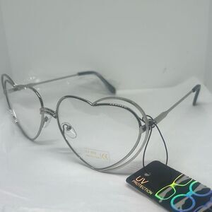 Heart-Shaped Clear Lens Glasses – UV Protection, Lightweight Frame